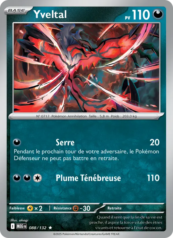 Carte Pokemon 088/132 Yveltal Reverse | LorenZone