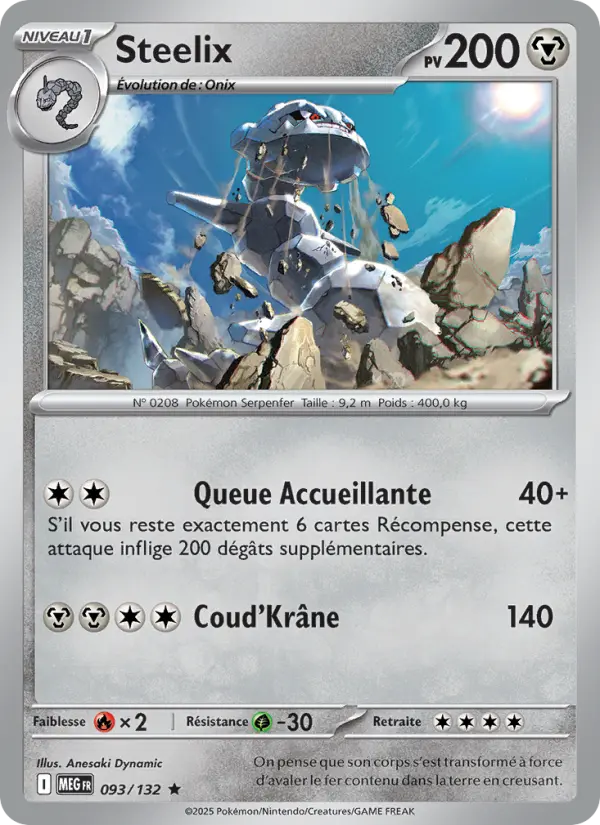 Carte Pokemon 093/132 Steelix Reverse | LorenZone