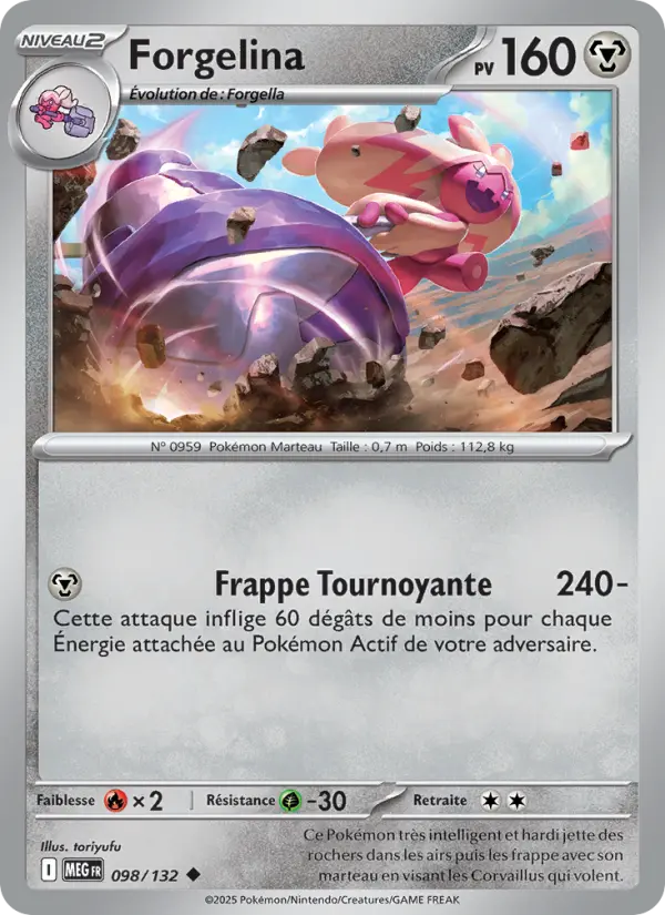 Carte Pokemon 098/132 Forgelina Reverse | LorenZone