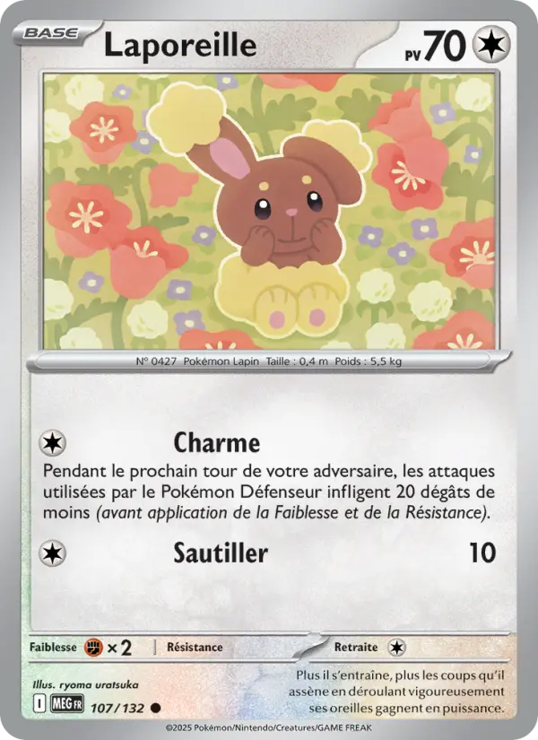 Carte Pokemon 107/132 Laporeille Reverse | LorenZone