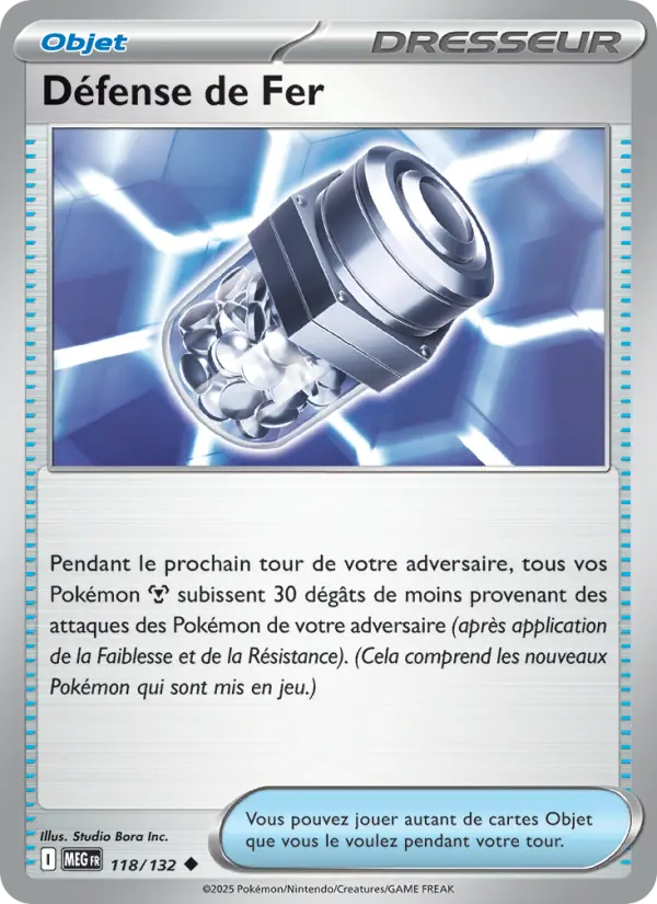Carte Pokemon 118/132 Défense de Fer Reverse | LorenZone
