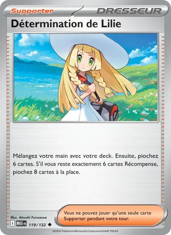Carte Pokemon 119/132 Détermination de Lilie Reverse | LorenZone