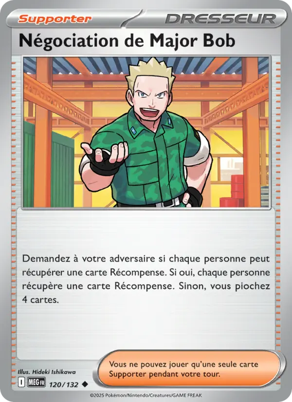 Carte Pokemon 120/132 Négociation de Major Bob Reverse | LorenZone