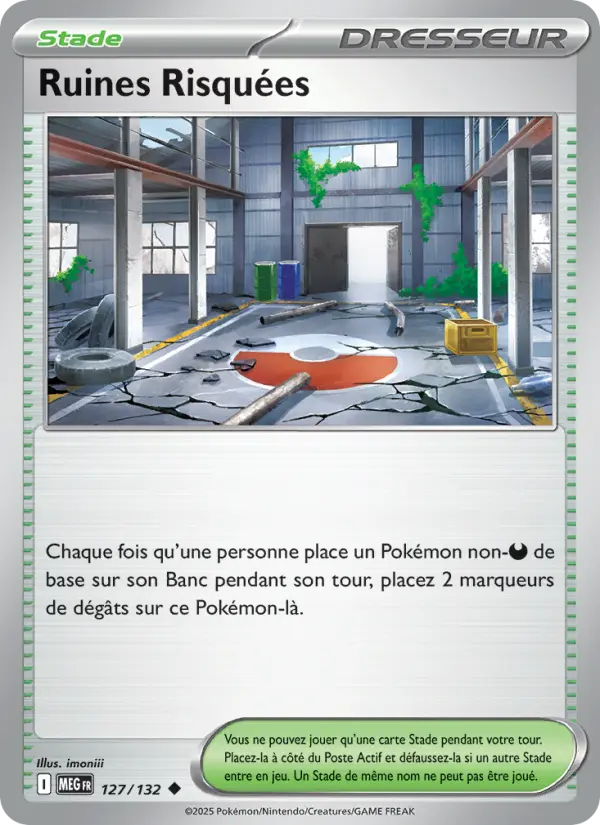 Carte Pokemon 127/132 Ruines Risquées Reverse | LorenZone