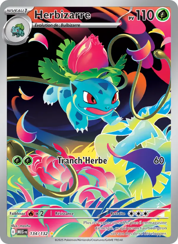 Carte Pokemon 134/132 Herbizarre Illustration Rare | LorenZone