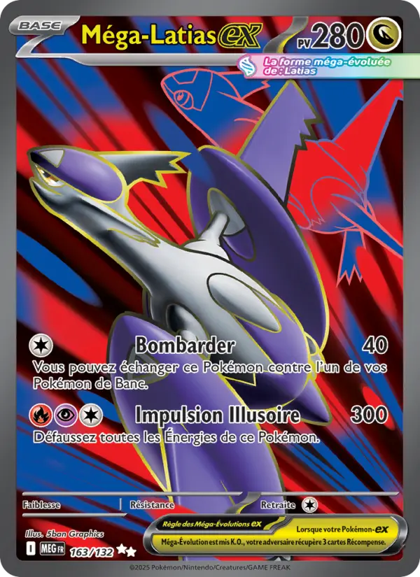 Carte Pokemon 163/132 Méga-Latias-ex Holo | LorenZone