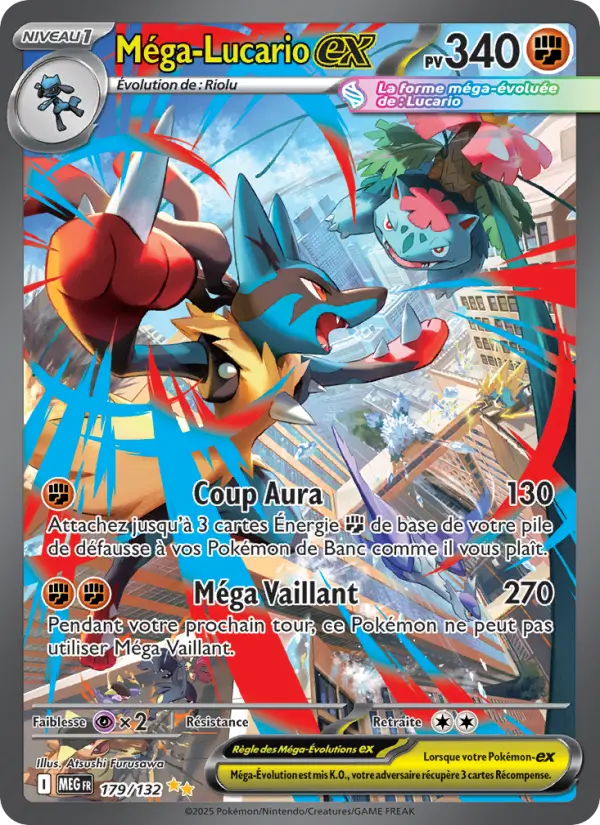 Carte Pokemon 179/132 Méga-Lucario-ex Illustration Spéciale Rare | LorenZone