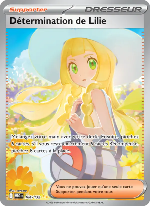Carte Pokemon 184/132 Détermination de Lilie Illustration Spéciale Rare | LorenZone