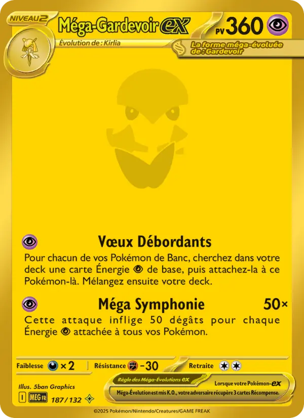 Carte Pokemon 187/132 Méga-Gardevoir-ex Hyper Rare | LorenZone