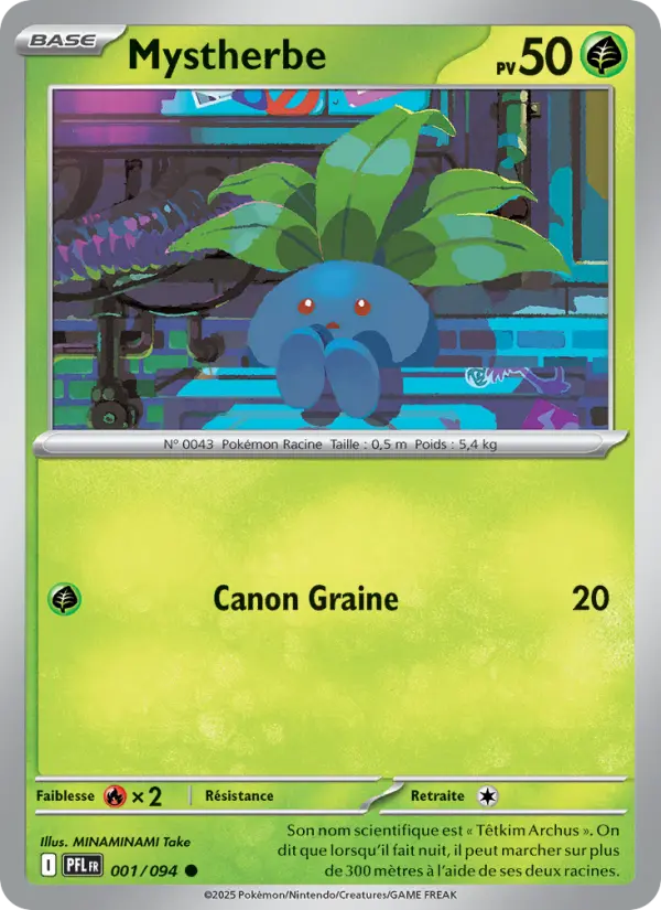 Carte Pokemon 001/094 Mystherbe Reverse | LorenZone