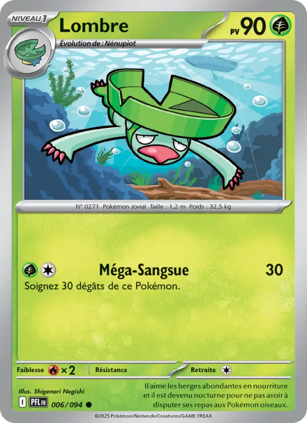 Carte Pokemon 006/094 Lombre Reverse | LorenZone