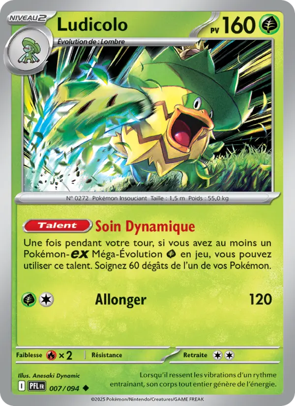 Carte Pokemon 007/094 Ludicolo Reverse | LorenZone