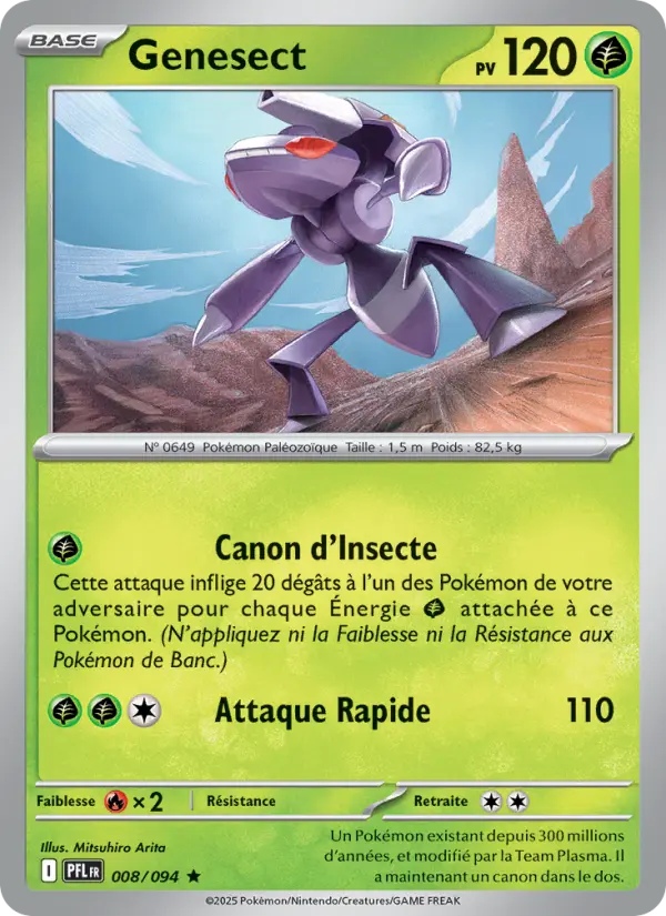 Carte Pokemon 008/094 Genesect Reverse | LorenZone