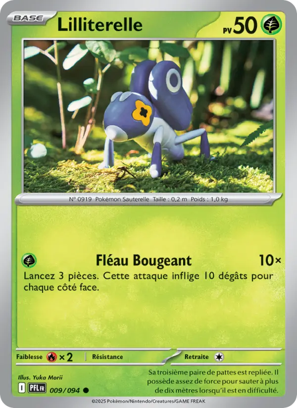 Carte Pokemon 009/094 Lilliterelle Reverse | LorenZone