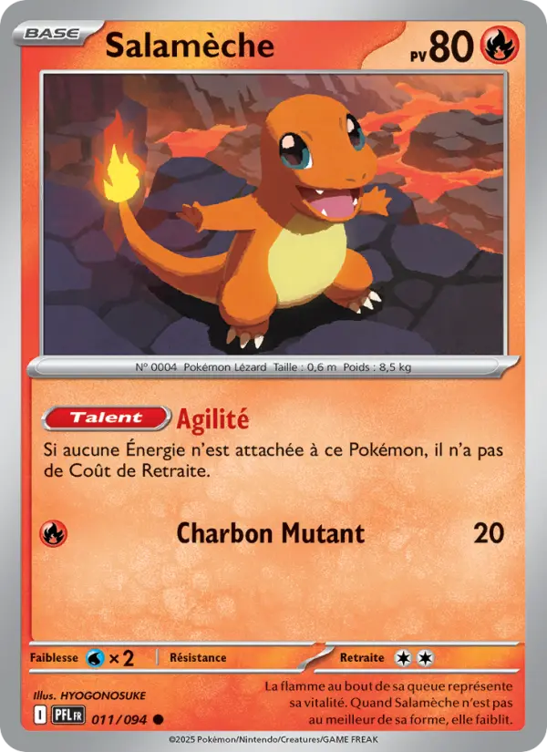 Carte Pokemon 011/094 Salamèche Reverse | LorenZone