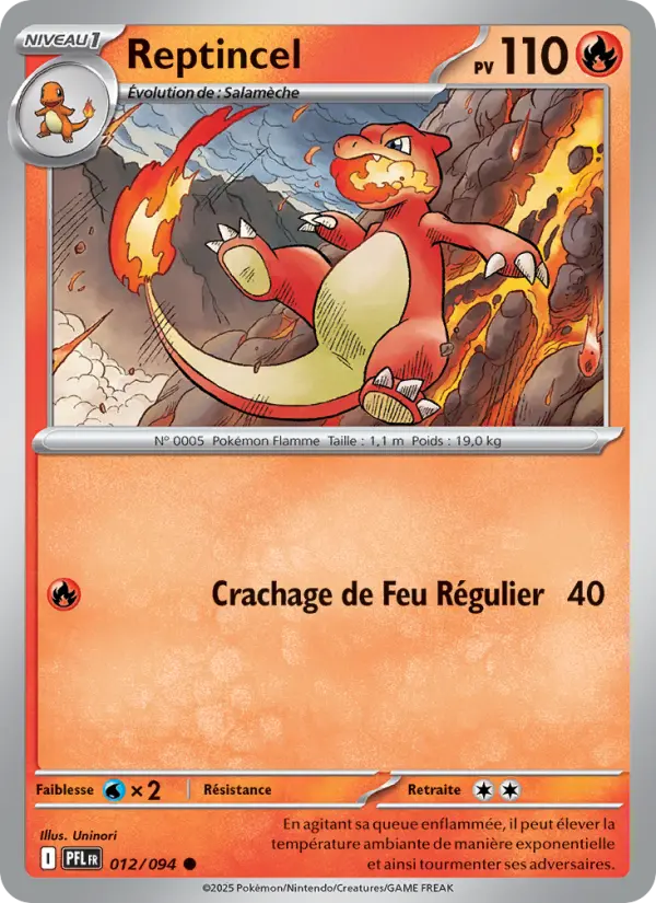 Carte Pokemon 012/094 Reptincel Reverse | LorenZone