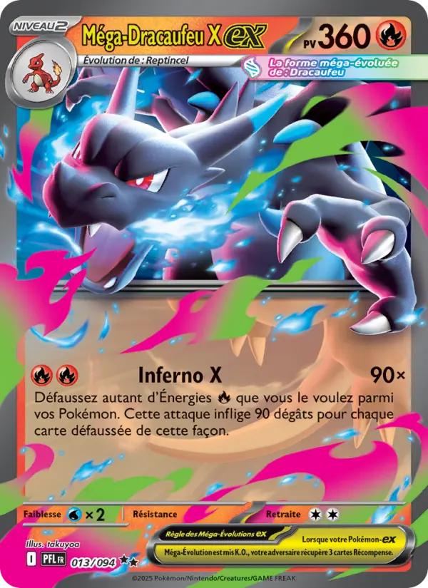 Carte Pokemon 013/094 Méga-Dracaufeu X-ex Holo | LorenZone