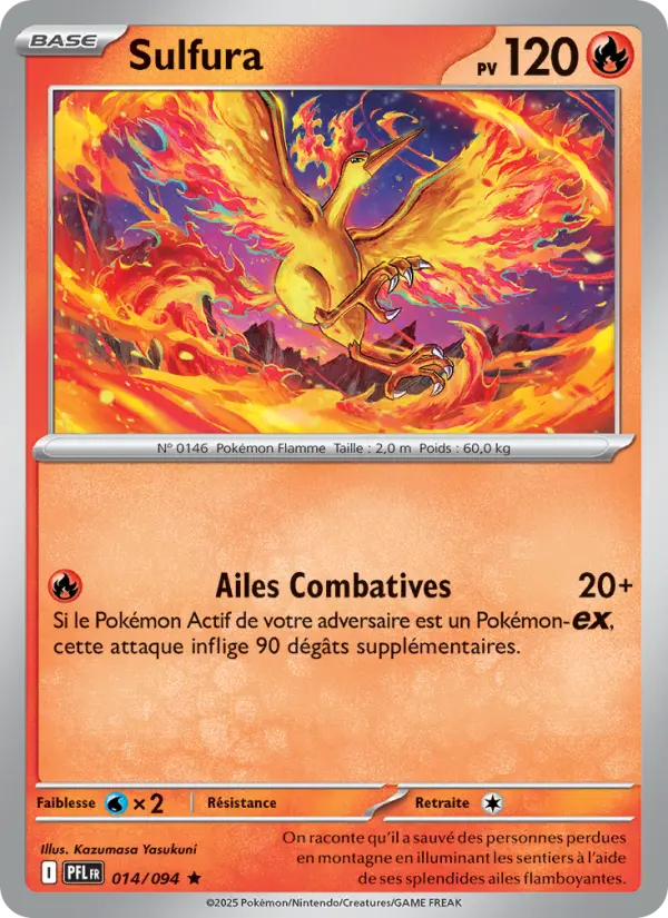 Carte Pokemon 014/094 Sulfura Reverse | LorenZone