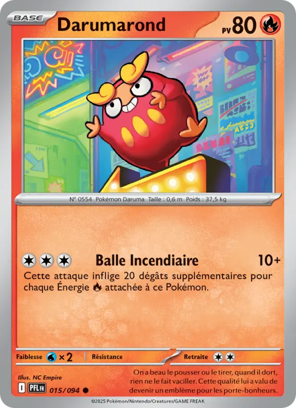 Carte Pokemon 015/094 Darumarond Reverse | LorenZone