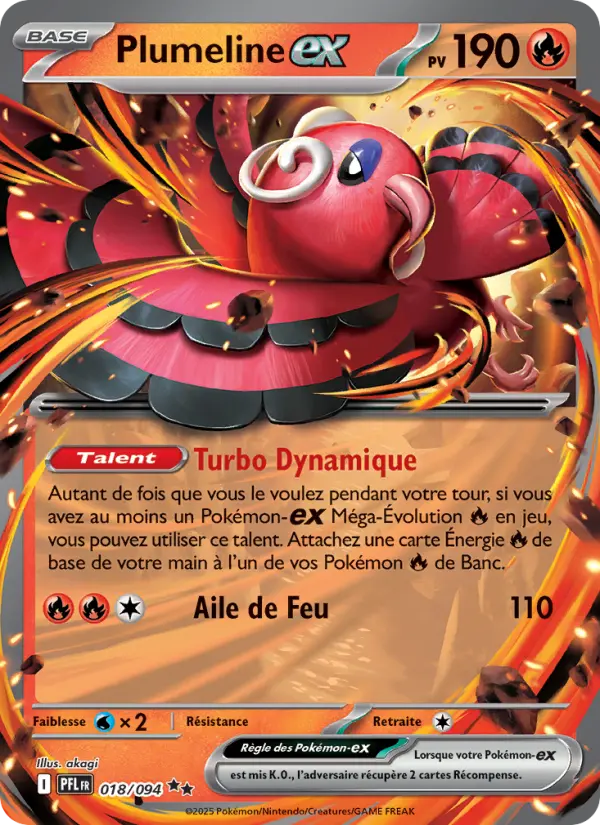 Carte Pokemon 018/094 Plumeline-ex Holo | LorenZone