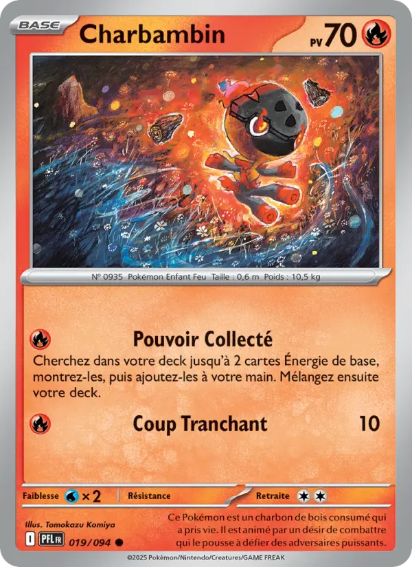 Carte Pokemon 019/094 Charbambin Reverse | LorenZone