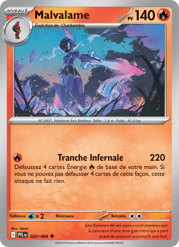 Carte Pokemon 020/094 Malvalame Reverse | LorenZone