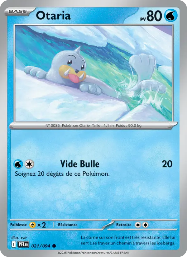 Carte Pokemon 021/094 Otaria Reverse | LorenZone