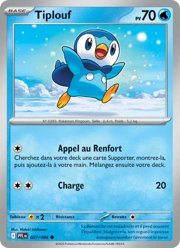 Carte Pokemon 027/094 Tiplouf Reverse | LorenZone