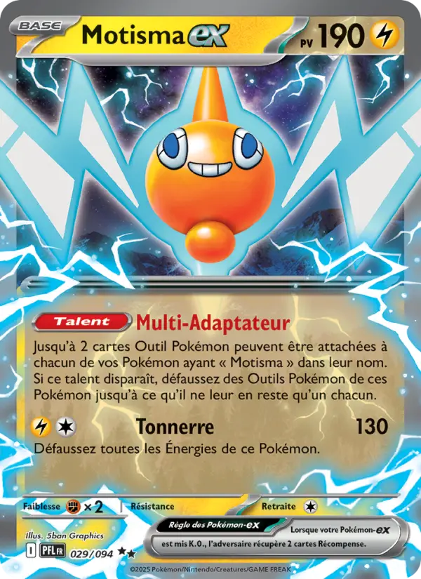 Carte Pokemon 029/094 Motisma-ex Holo | LorenZone