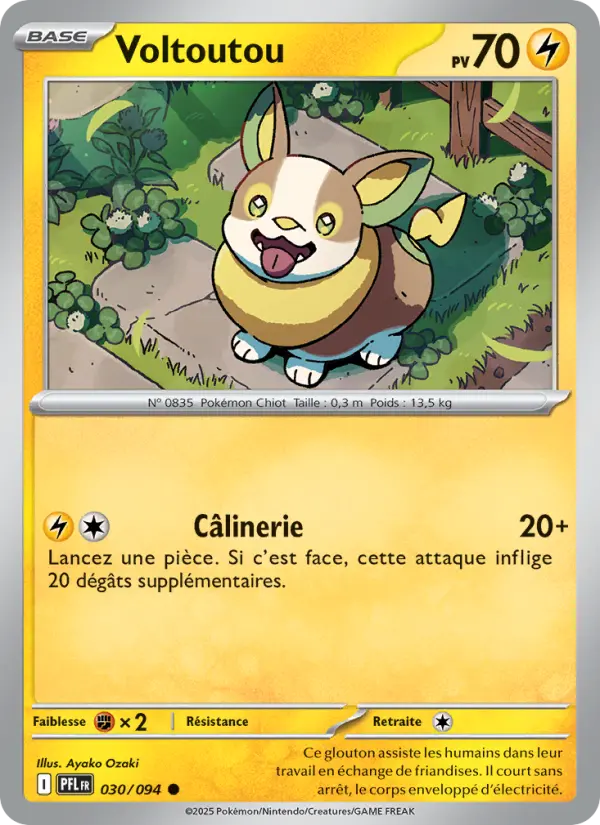 Carte Pokemon 030/094 Voltoutou Reverse | LorenZone
