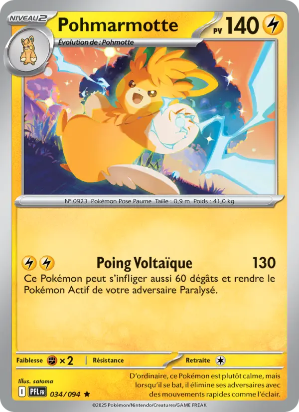 Carte Pokemon 034/094 Pohmarmotte Reverse | LorenZone