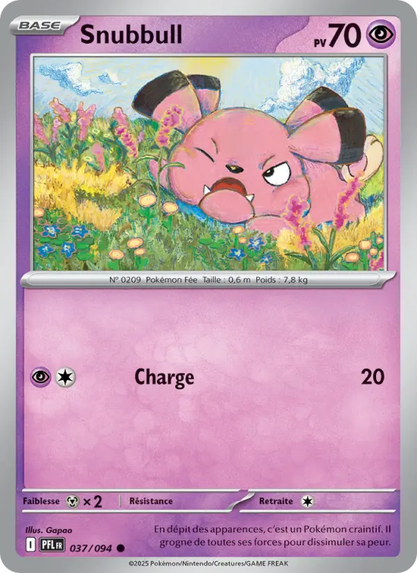 Carte Pokemon 037/094 Snubbull Reverse | LorenZone
