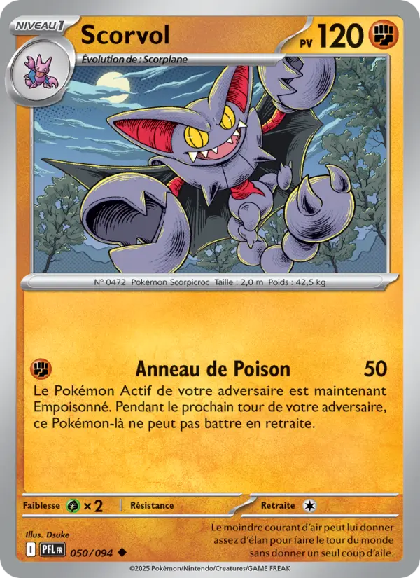 Carte Pokemon 050/094 Scorvol Reverse | LorenZone