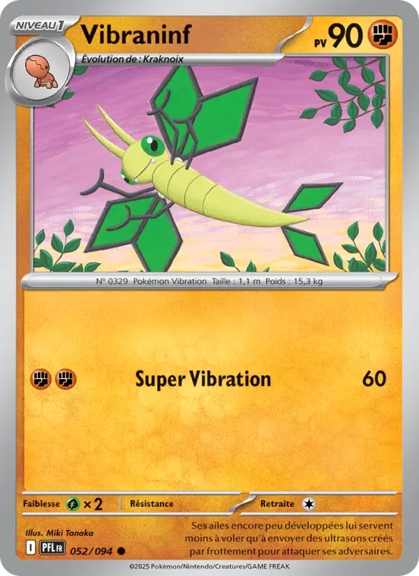 Carte Pokemon 052/094 Vibraninf Reverse | LorenZone