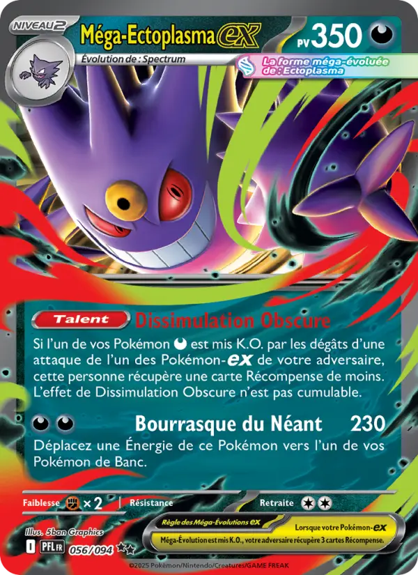 Carte Pokemon 056/094 Méga-Ectoplasma-ex Holo | LorenZone