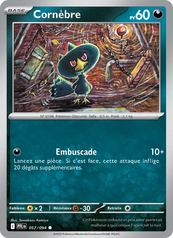 Carte Pokemon 057/094 Cornèbre Reverse | LorenZone