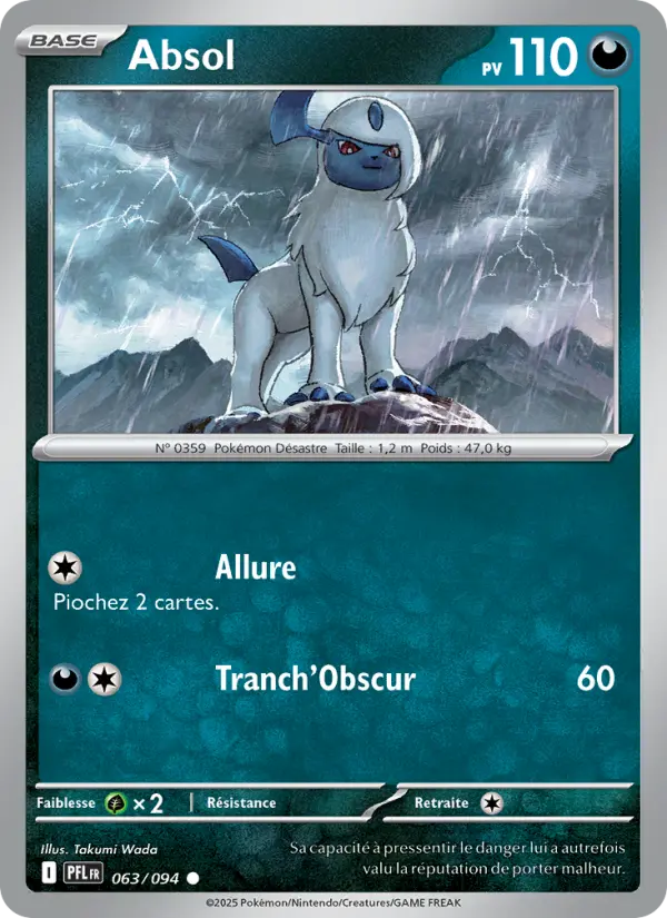 Carte Pokemon 063/094 Absol Reverse | LorenZone