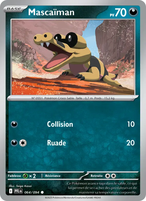 Carte Pokemon 064/094 Mascaïman Reverse | LorenZone