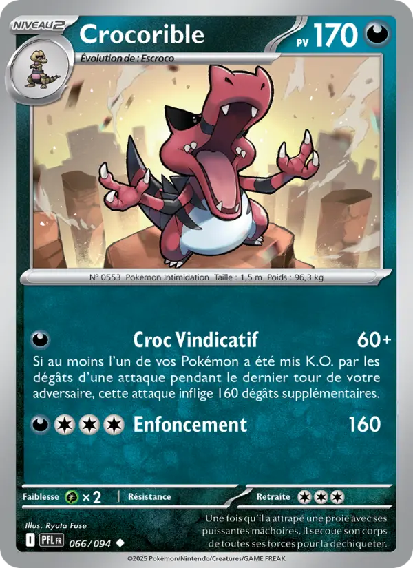 Carte Pokemon 066/094 Crocorible Reverse | LorenZone