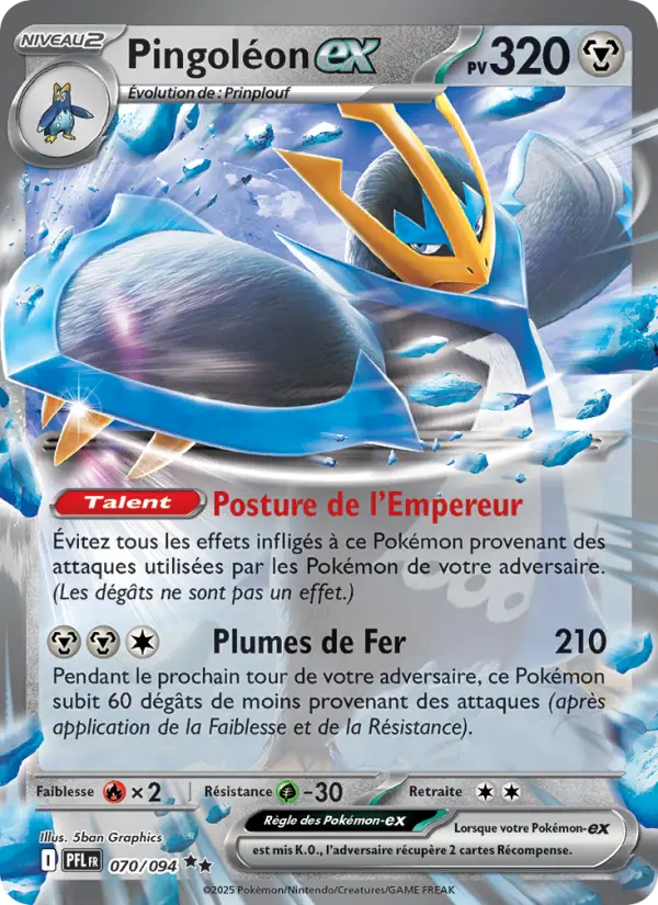 Carte Pokemon 070/094 Pingoléon-ex Holo | LorenZone