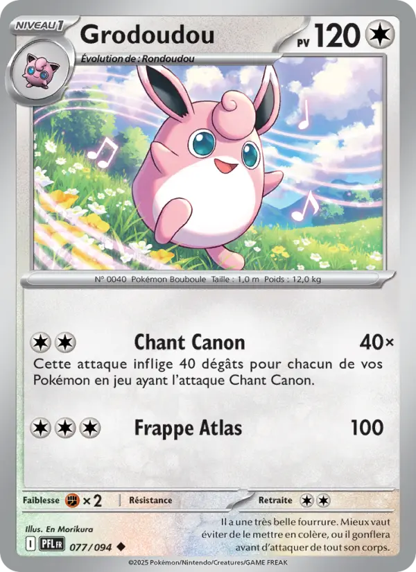 Carte Pokemon 077/094 Grodoudou Reverse | LorenZone