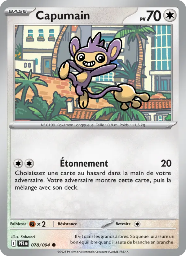 Carte Pokemon 078/094 Capumain Reverse | LorenZone