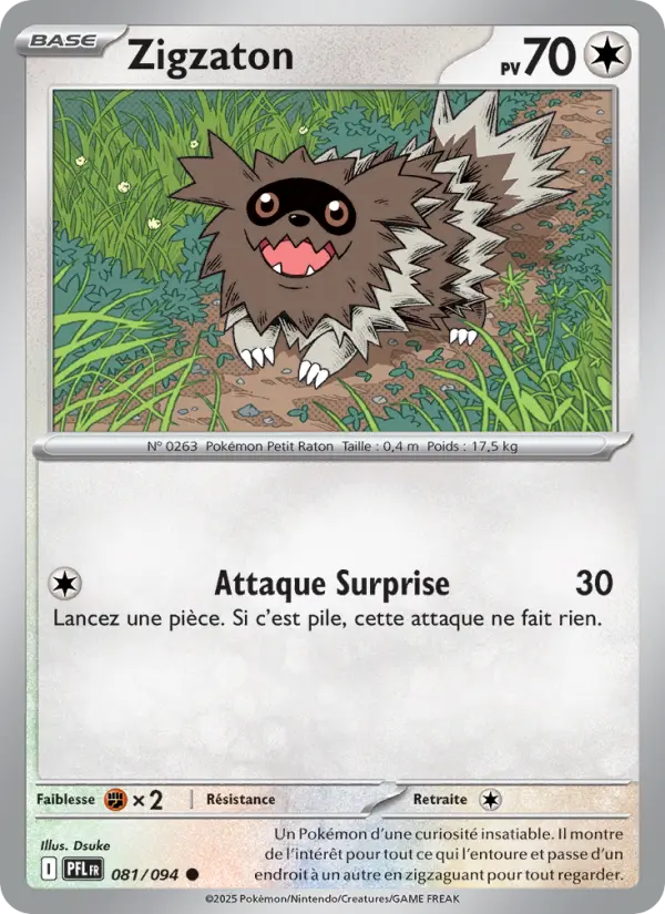 Carte Pokemon 081/094 Zigzaton Reverse | LorenZone