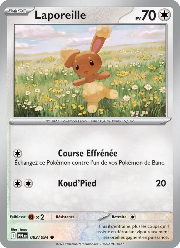 Carte Pokemon 083/094 Laporeille Reverse | LorenZone