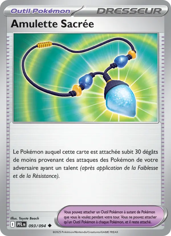 Carte Pokemon 093/094 Amulette Sacrée Reverse | LorenZone