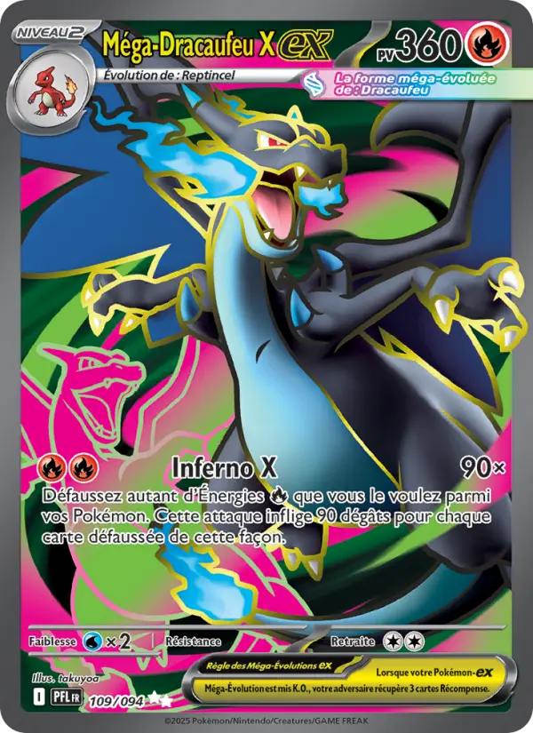 Carte Pokemon 109/094 Méga-Dracaufeu X-ex Holo | LorenZone