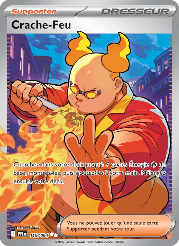 Carte Pokemon 119/094 Crache-Feu Holo | LorenZone