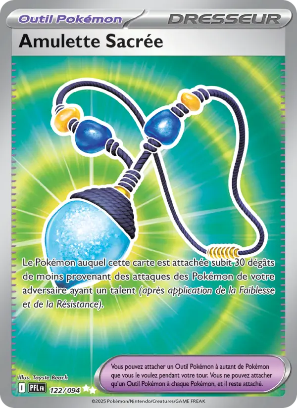 Carte Pokemon 122/094 Amulette Sacrée Holo | LorenZone