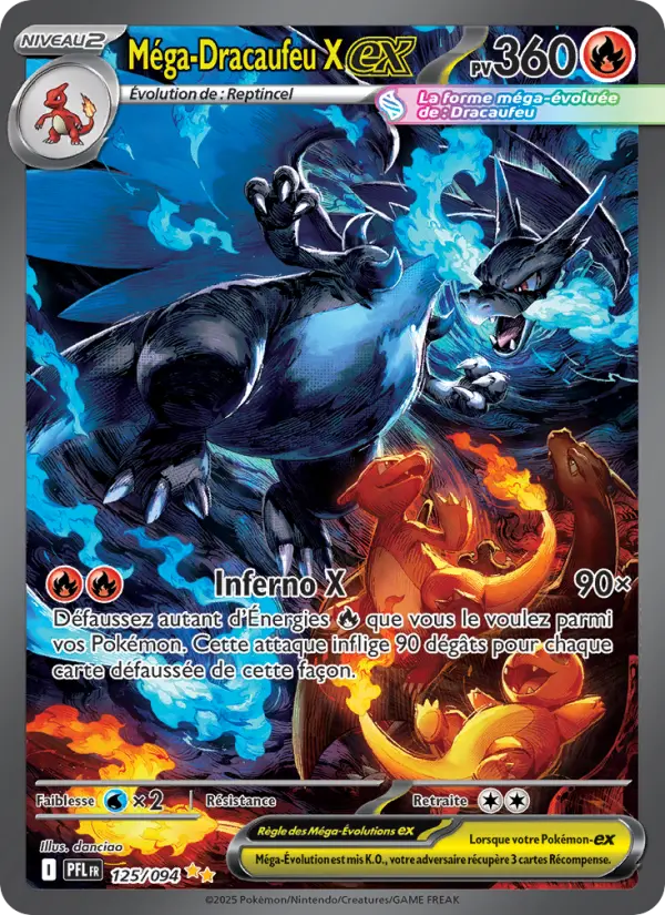 Carte Pokemon 125/094 Méga-Dracaufeu X-ex Illustration Spéciale Rare | LorenZone