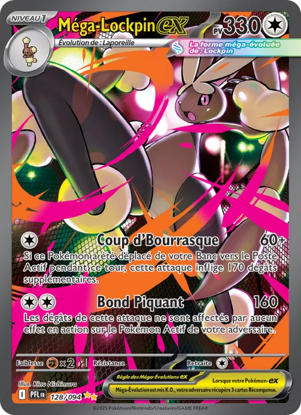 Carte Pokemon 128/094 Méga-Lockpin-ex Illustration Spéciale Rare | LorenZone